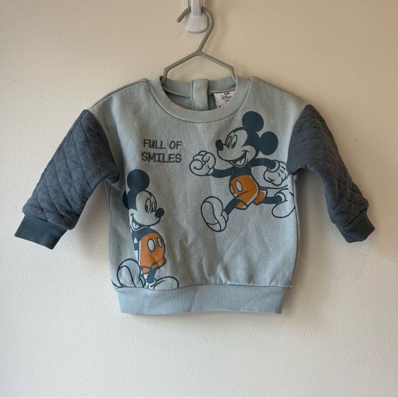 Disney Baby Mickey Mouse Sweatshirt & Jogger Pants Set Gray 9M Infant Boys Girls - Picture 6 of 11